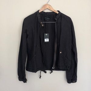 NWT, XS Charcoal Lucky Brand Bomber Jacket